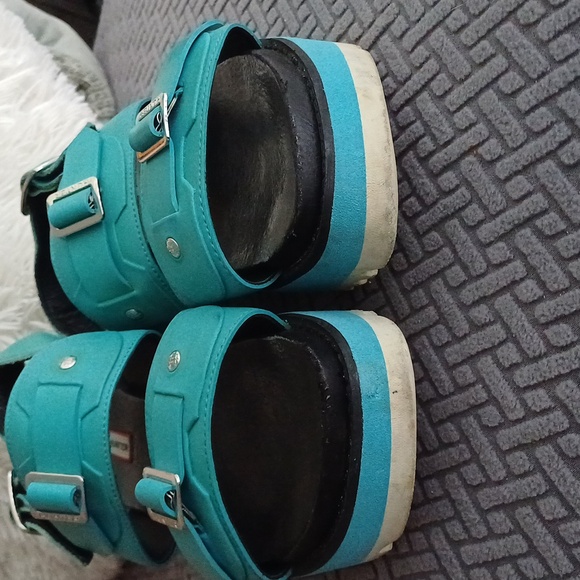 🔥🔥Hunter original Tiffany blue Turquoise platform sandals 10 10.5 - Picture 8 of 15